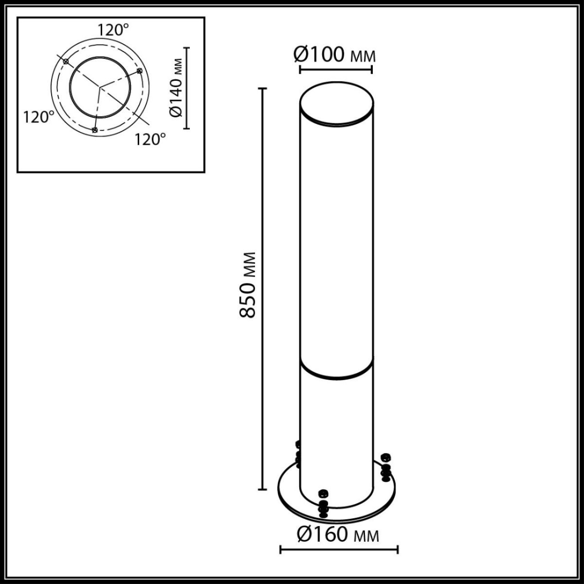 Ландшафтный светильник Odeon Light Nature Cortena 7180/22GL в Санкт-Петербурге