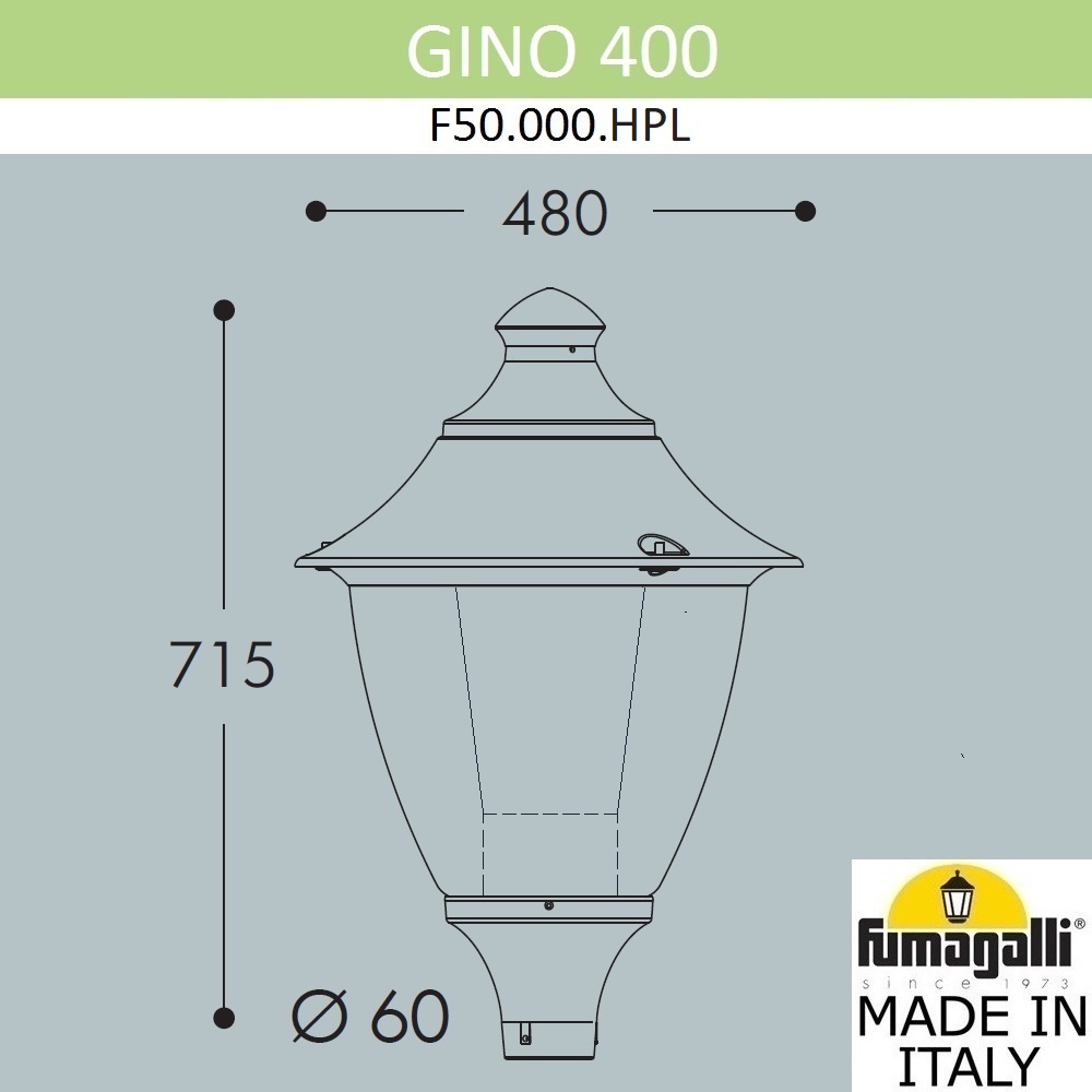 Уличный светильник Fumagalli Gino F50.000.000.LXH27 в Санкт-Петербурге