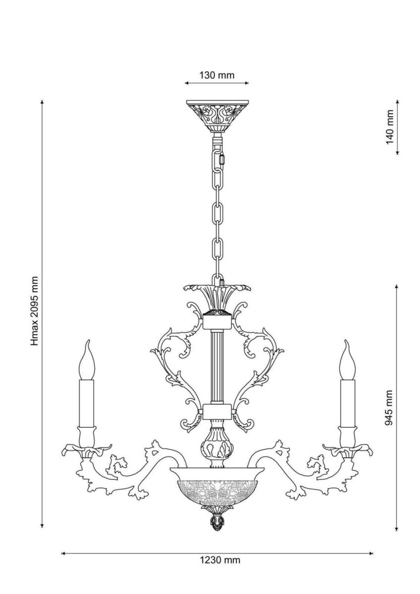 Подвесная люстра Lucia Tucci Firenze 1780.30.3 Antique Gold в Санкт-Петербурге
