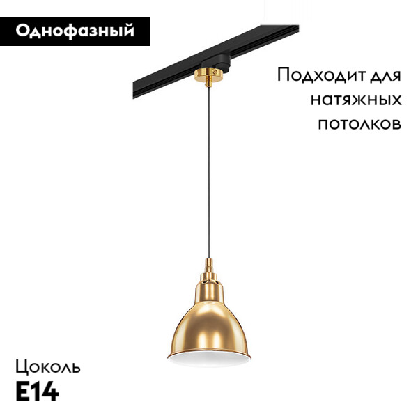 Трековый светильник Lightstar Track 1 black L1T765018 (765018+592007) в Санкт-Петербурге