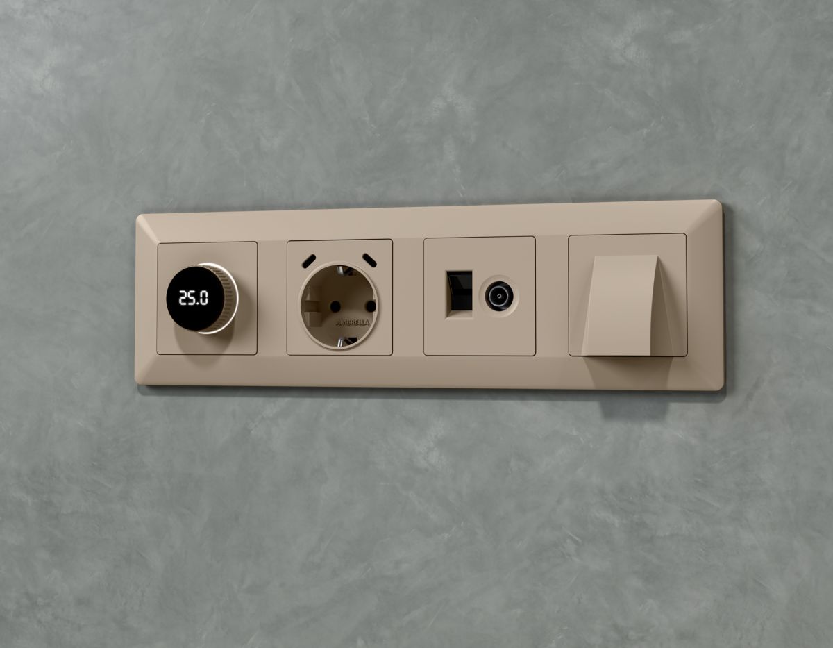 Комплект механизма электрической розетки 2USB С+C 20W с/з на винтовых зажимах 16A-250V Alfa Серо-бежевый матовый Quant Ambrella Volt MA370510 (AP3705, VM165) в #REGION_NAME_DECLINE_PP#