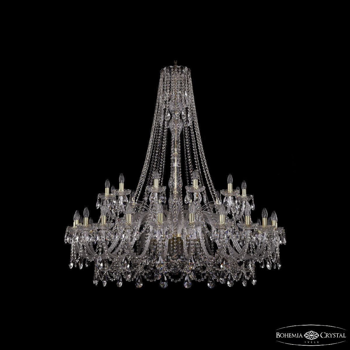 Подвесная люстра Bohemia Ivele Crystal 1411/24+12/530/h-154 G в Санкт-Петербурге