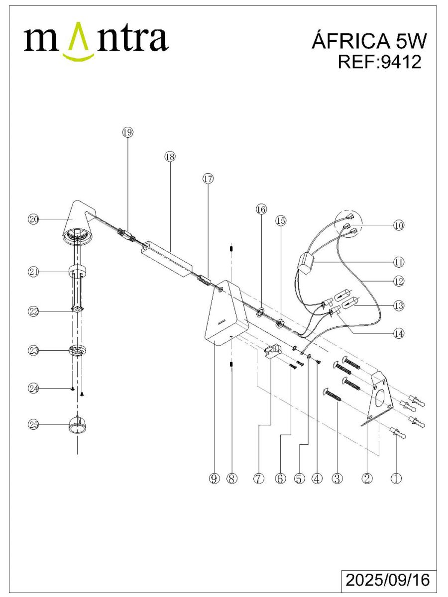 Настенный светильник Mantra Africa 9412 в Санкт-Петербурге