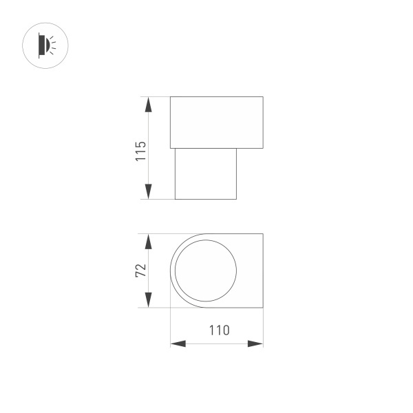 Настенный светильник Arlight SP-Spicy-Wall-S115x72-6W Day4000 033848 в Санкт-Петербурге