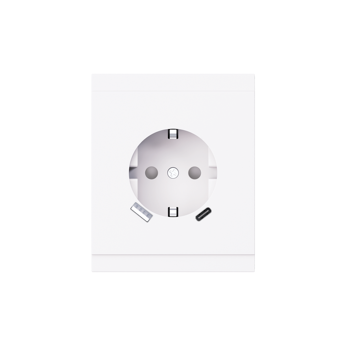 Розетка SETE 1-ая с/з с/у з/ш 16А с USB A+C быстрой зарядки 5В/3А жемчуг IP20/IP44 KRANZ KR-79-0704-1 в Санкт-Петербурге