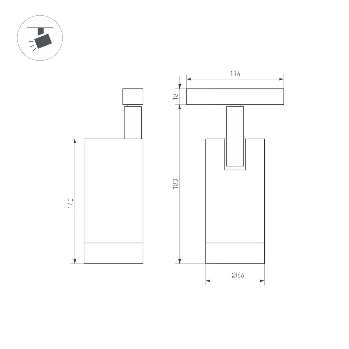 Трековый светильник Arlight Mag-Orient-Spot-R65-20W Day4000 037123 в Санкт-Петербурге