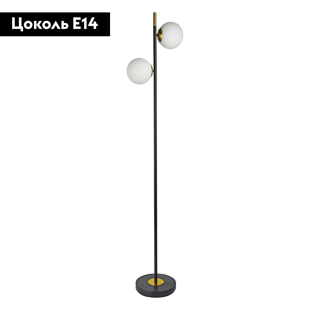 Торшер Arte Lamp Alcor A2224PN-2BK в Санкт-Петербурге