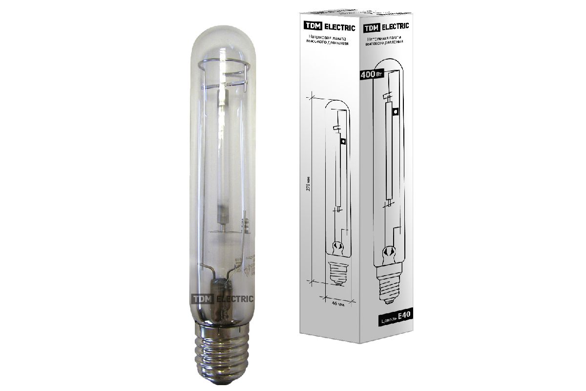 Лампа натриевая высокого давления TDM Electric E40 400W 2100K прозрачная SQ0325-0005 в Санкт-Петербурге