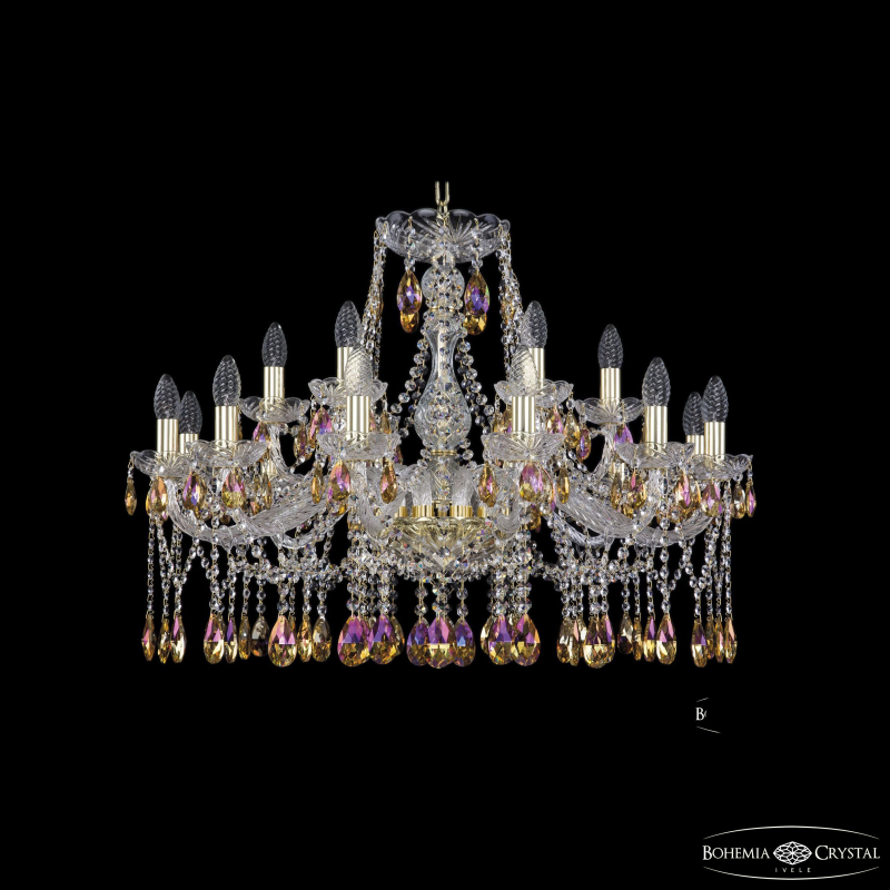 Подвесная люстра Bohemia Ivele Crystal 1413/12+6/300 G R777 в Санкт-Петербурге