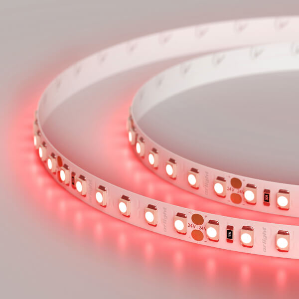 Светодиодная лента Arlight RT-A120-8mm 24V Red (9.6 W/m, IP20, 2835, 5m) 008781(2) в Санкт-Петербурге