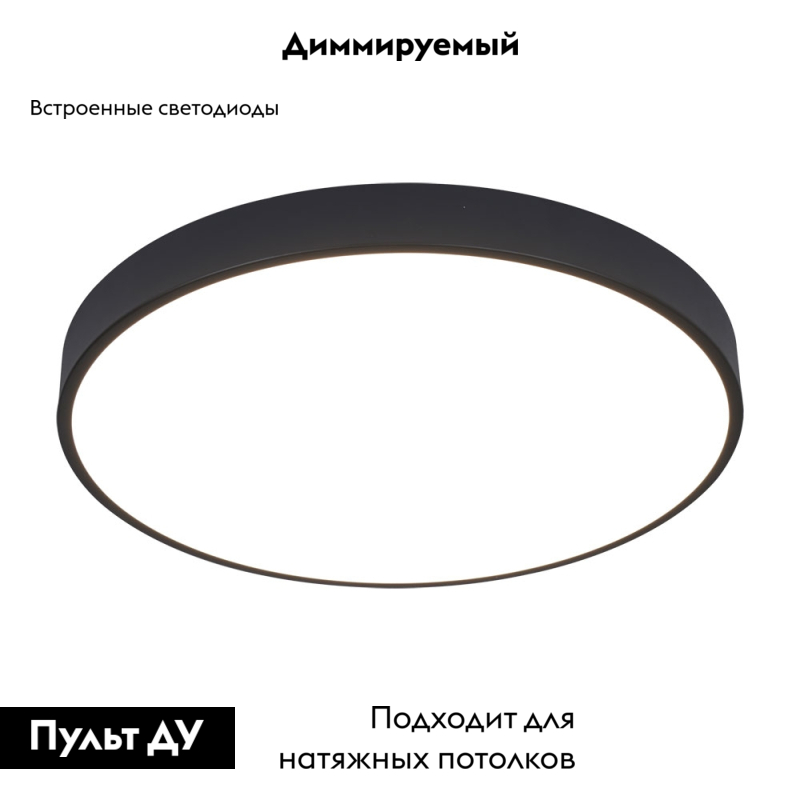 Потолочный светодиодный светильник Arte Lamp Arena A2672PL-1BK в Санкт-Петербурге