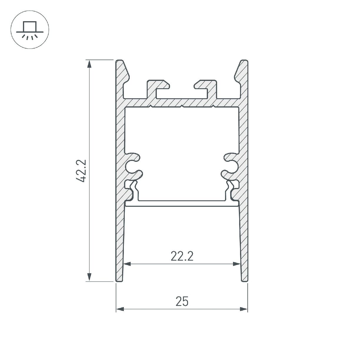 Профиль Arlight SL-COMFORT-2542-2000 BLACK 046934 в Санкт-Петербурге