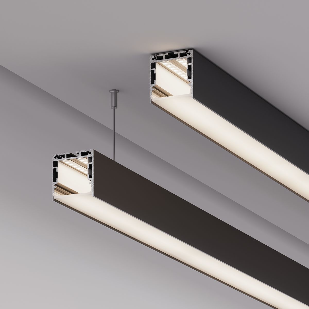 Профиль Arlight SL-LINE-3535-3000 BLACK с рефлектором (Алюминий) 064463 в Санкт-Петербурге