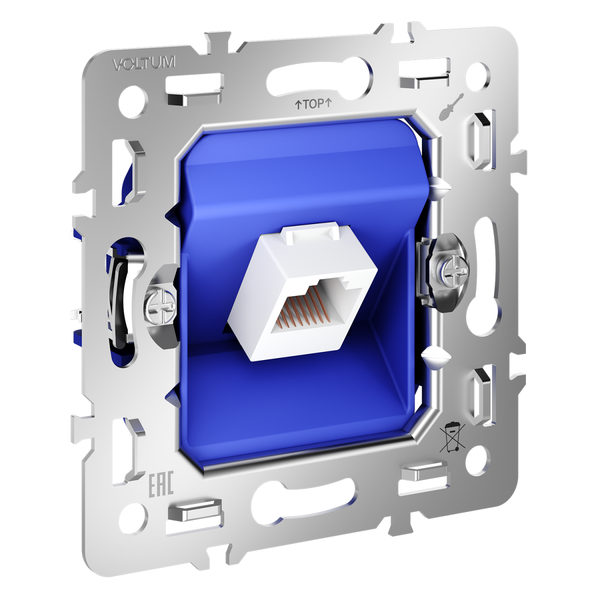 Механизм розетки компьютерной RJ45 кат.6 Voltum S70 VLS0601M в Санкт-Петербурге