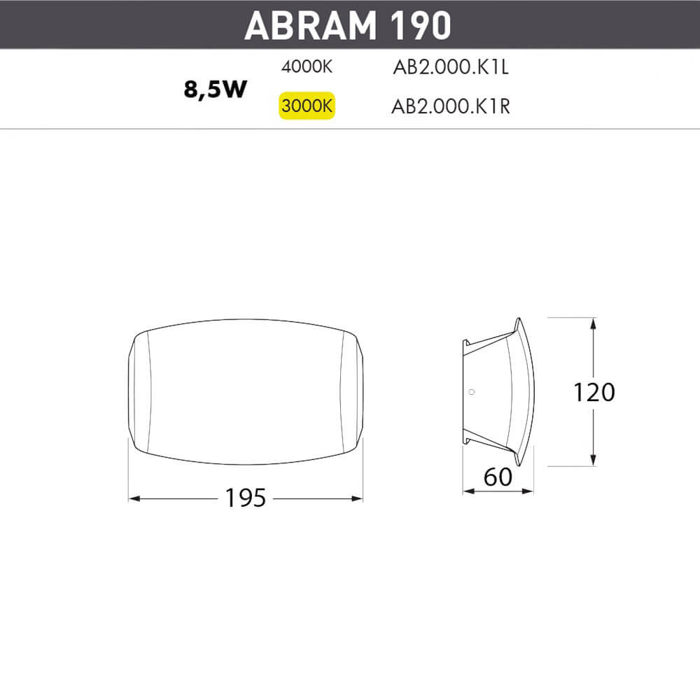 Уличный настенный светодиодный светильник Fumagalli Abram AB2.000.000.LXK1L в Санкт-Петербурге