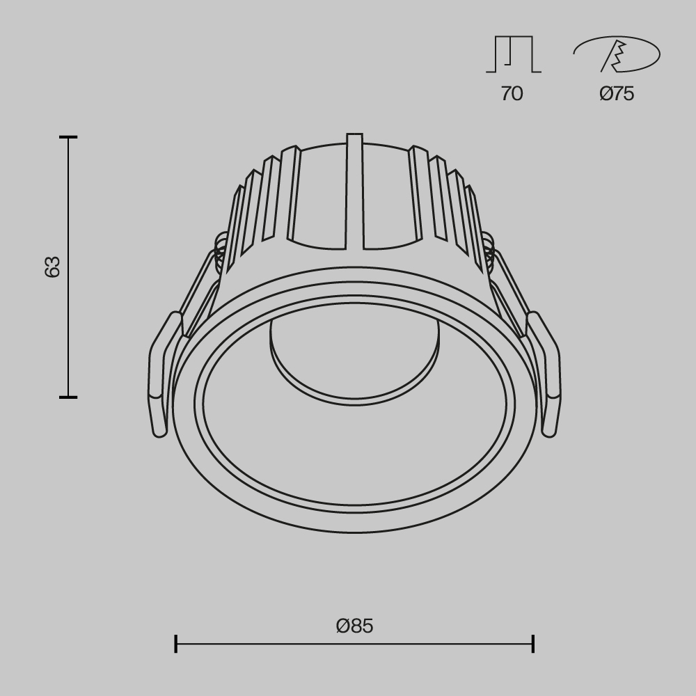 Встраиваемый светильник Maytoni Technical Alfa LED DL043-01-15W3K-RD-W в Санкт-Петербурге