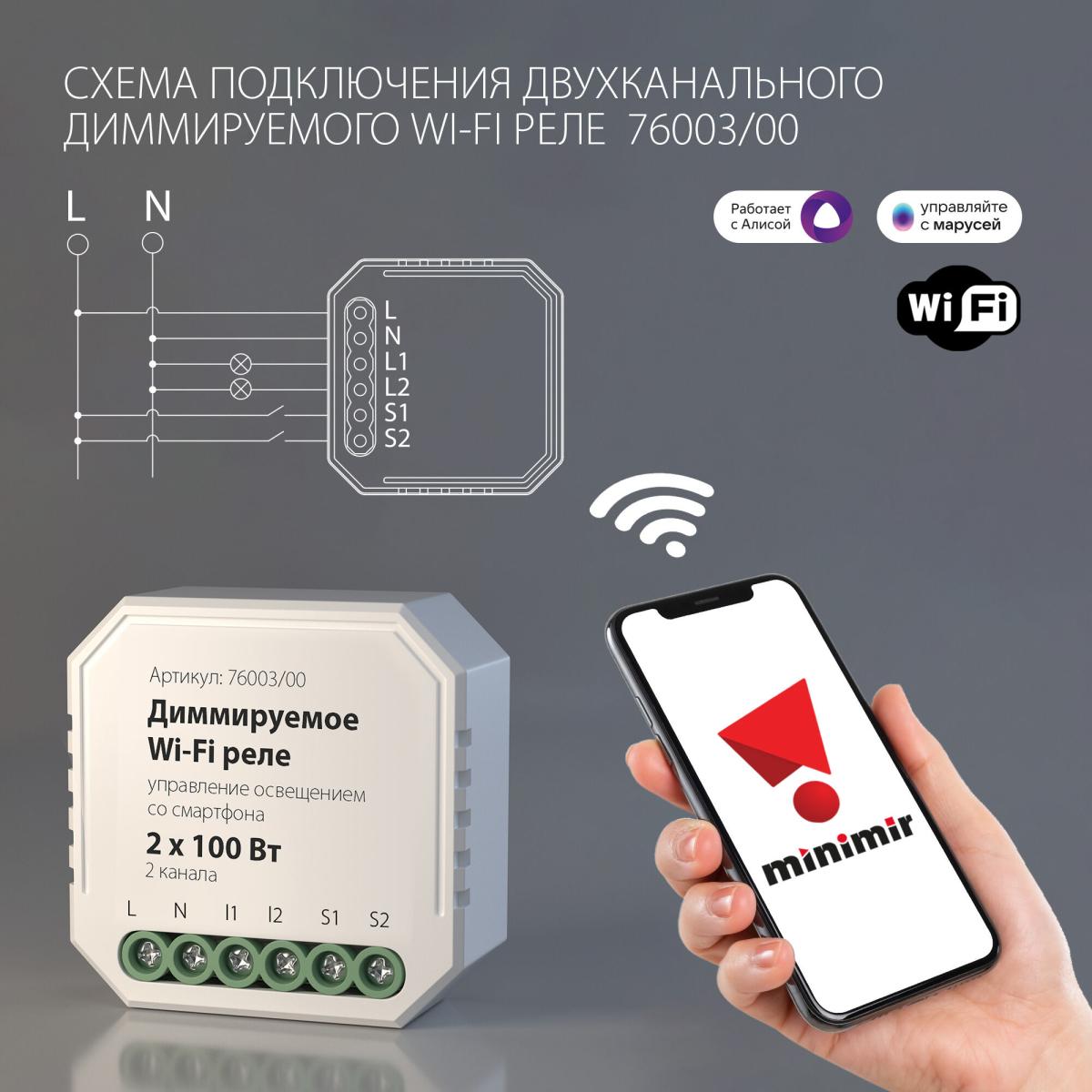 Диммируемое Wi-Fi реле Elektrostandard WF 4690389171628 76003/00 a054334 в #REGION_NAME_DECLINE_PP#
