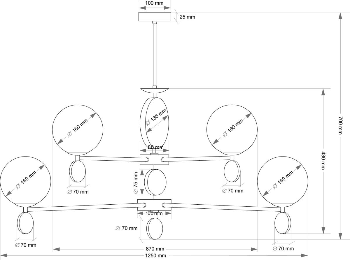 Подвесная люстра Kutek Dimaro DIM-ZWL-4(BN) в #REGION_NAME_DECLINE_PP#