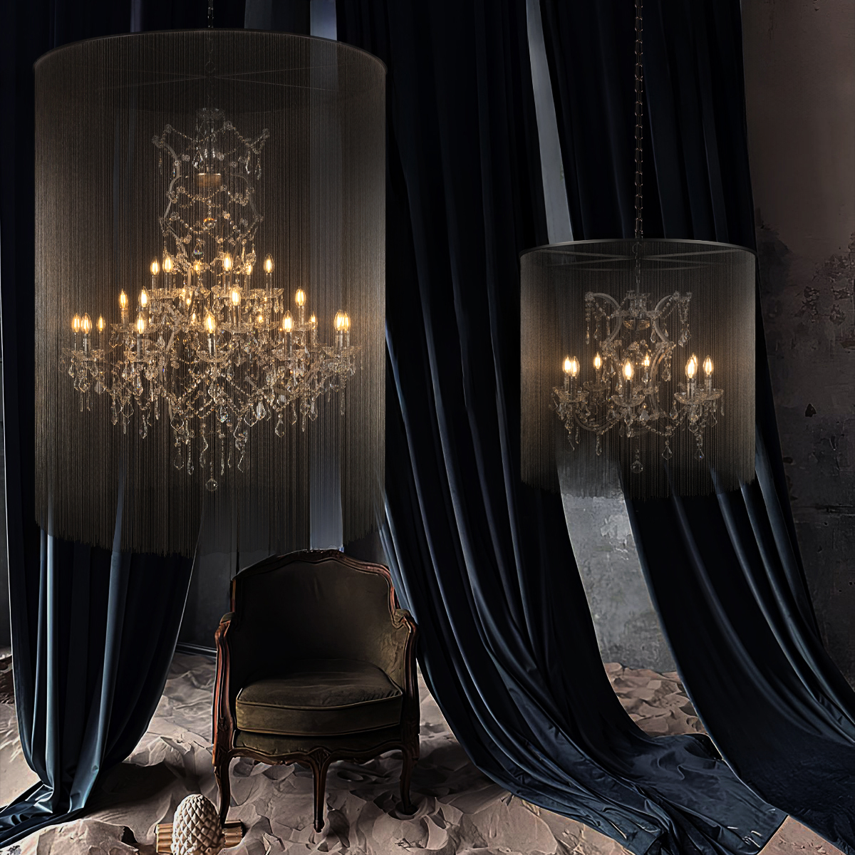 Подвесная люстра Loft IT Vaille Crystal 10450/800 в Санкт-Петербурге