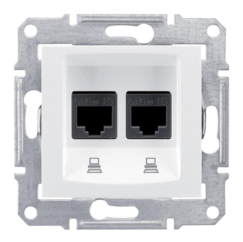 Розетка компьютерная 2хRJ45 Schneider Electric Sedna STP SDN5000121 в Санкт-Петербурге