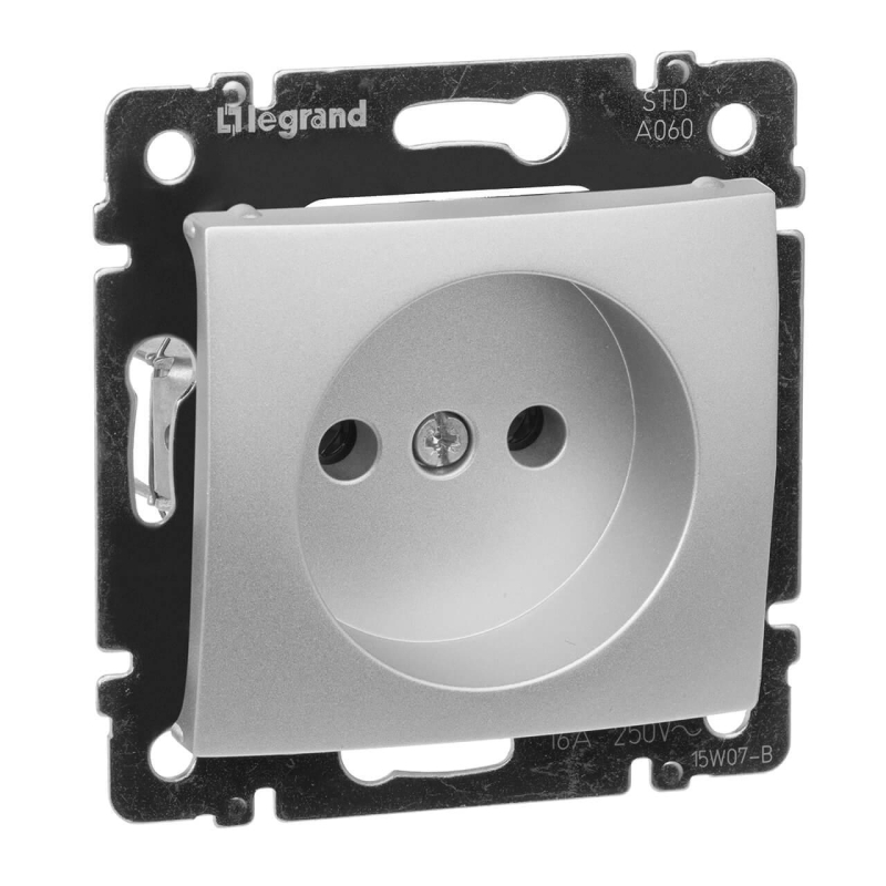 Розетка 2К Legrand Valena 16A 250V б/з винтовой зажим алюминий 770116 в Санкт-Петербурге