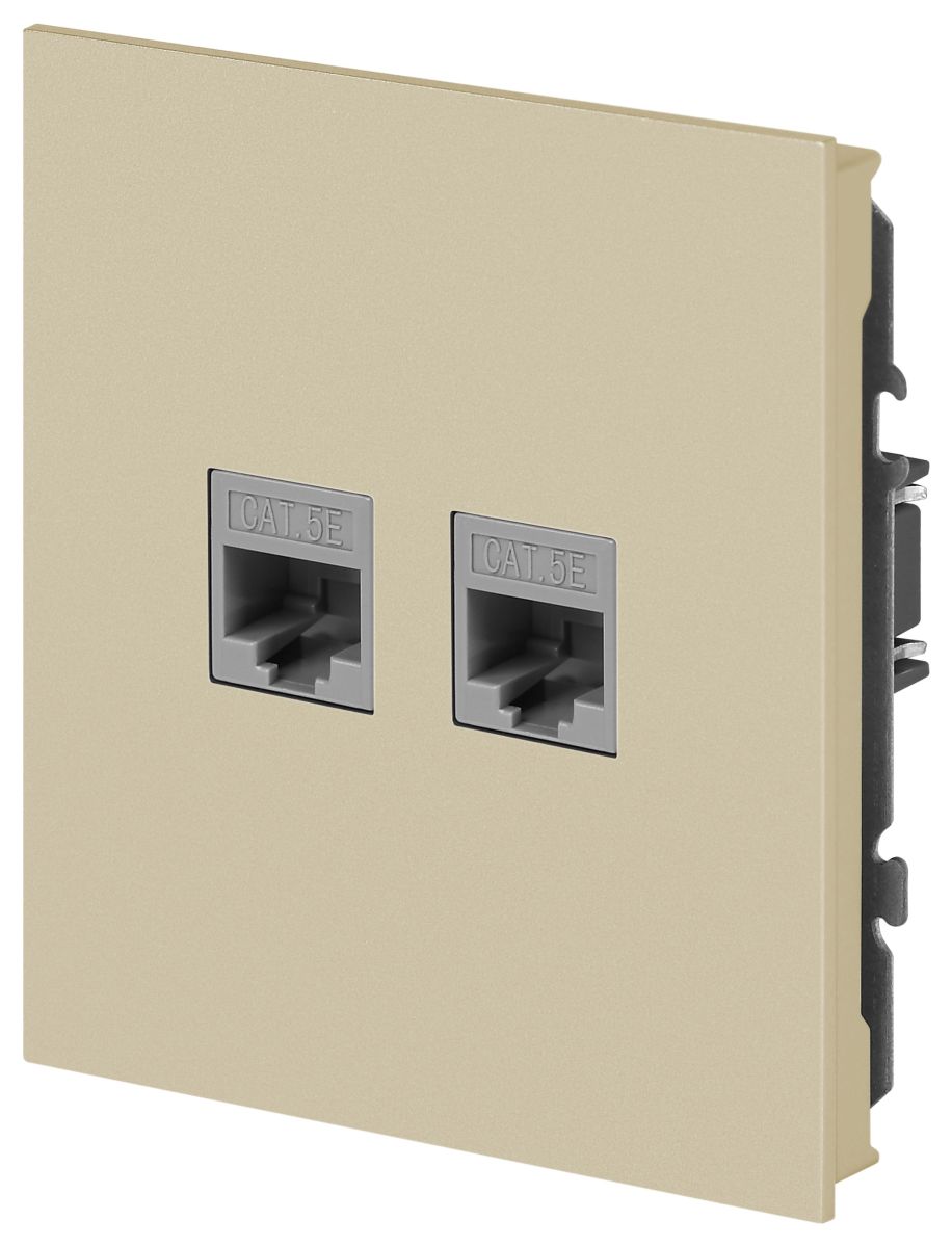 Розетка Эра Arktik 16-3108-04 информационная двойная 2XRJ45 шампань Б0070487 в Санкт-Петербурге