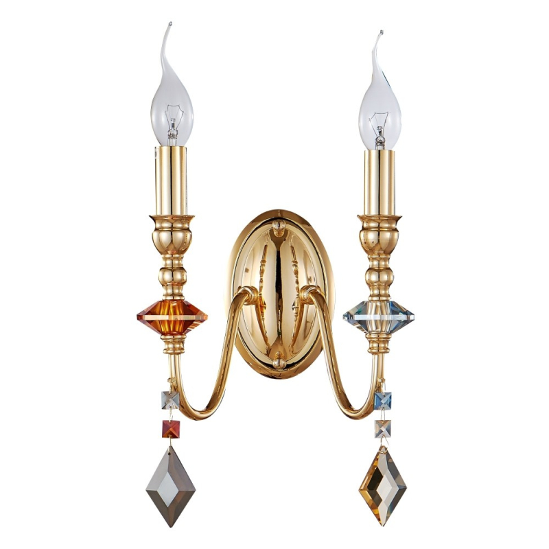 Бра Crystal Lux MERCEDES AP2 GOLD/COLOR в Санкт-Петербурге