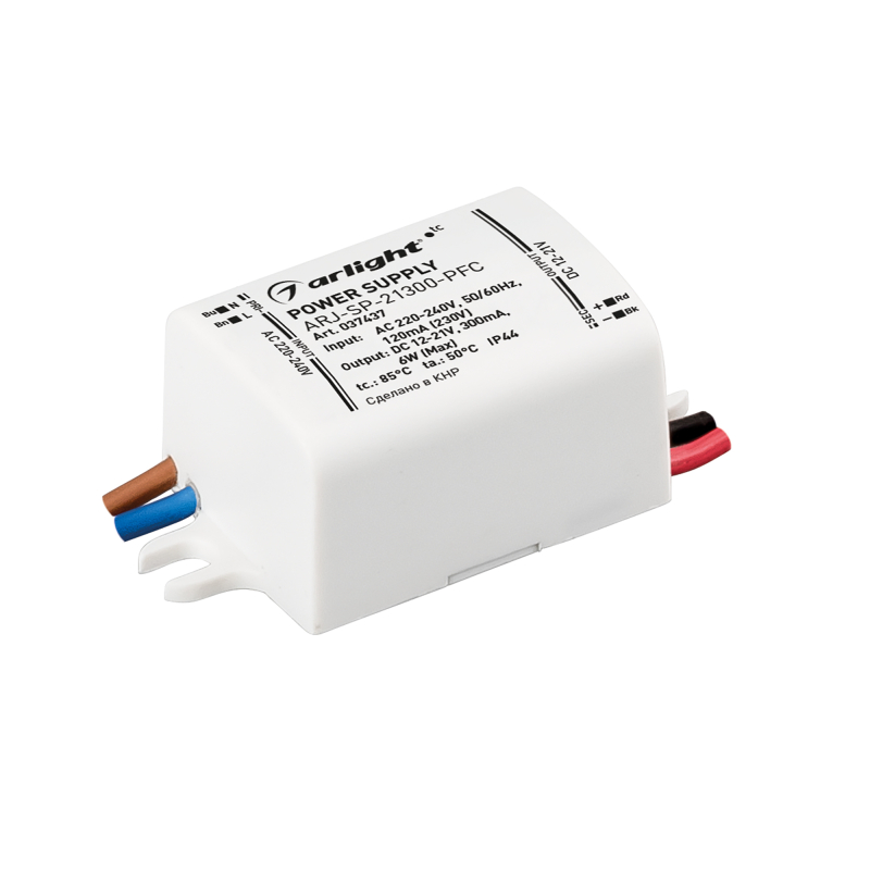 Блок питания Arlight ARJ-SP-21300-PFC (6W, 12-21V, 300mA) 037437 в #REGION_NAME_DECLINE_PP#