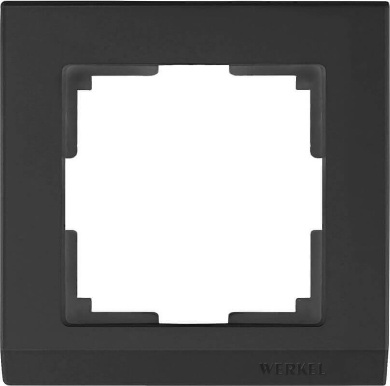 Рамка Werkel Stark на 1 пост черный WL04-Frame-01-silver/black 4690389048838 в Санкт-Петербурге