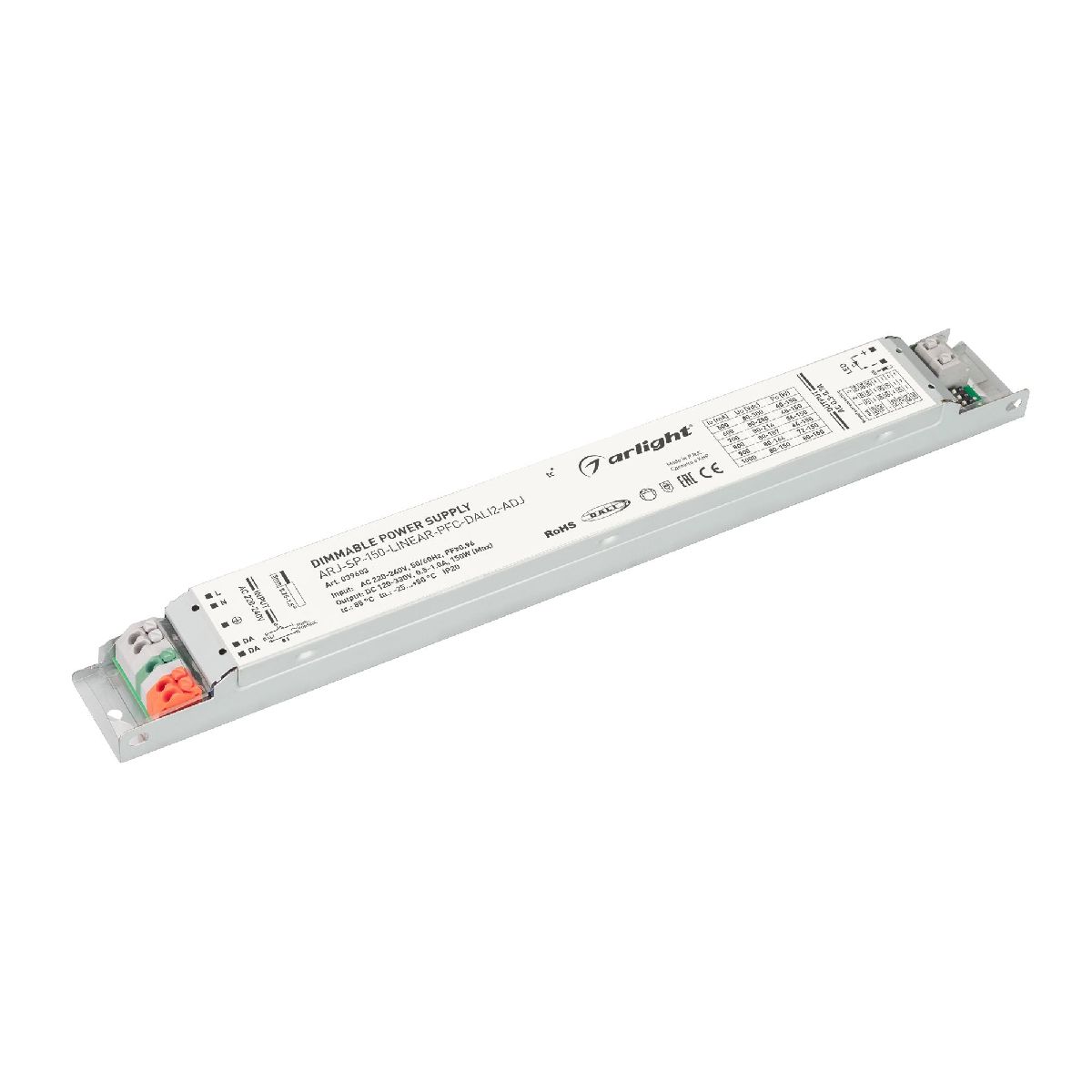Блок питания Arlight ARJ-SP-150-LINEAR-PFC-DALI2-ADJ (150W, 120-330V, 0.5-1.0A, IP20) 039603 в #REGION_NAME_DECLINE_PP#