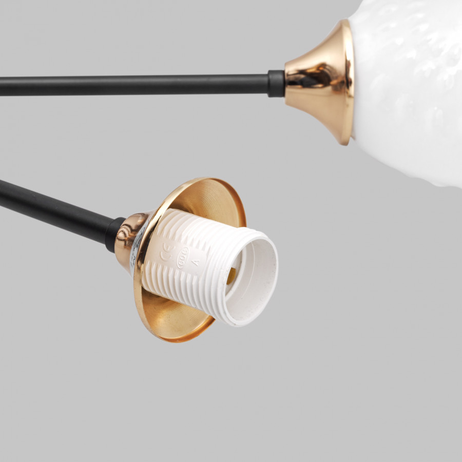 Потолочная люстра IMEX MD.4144-5-S-BK+FGD в #REGION_NAME_DECLINE_PP#