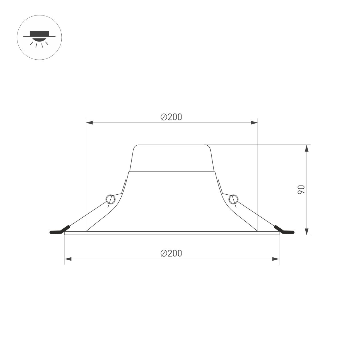 Встраиваемый светильник Arlight MS-BLIZZARD-BUILT-R215-20W Warm3000 (BK, 100 deg, 230V) 036606 УЦ в Санкт-Петербурге