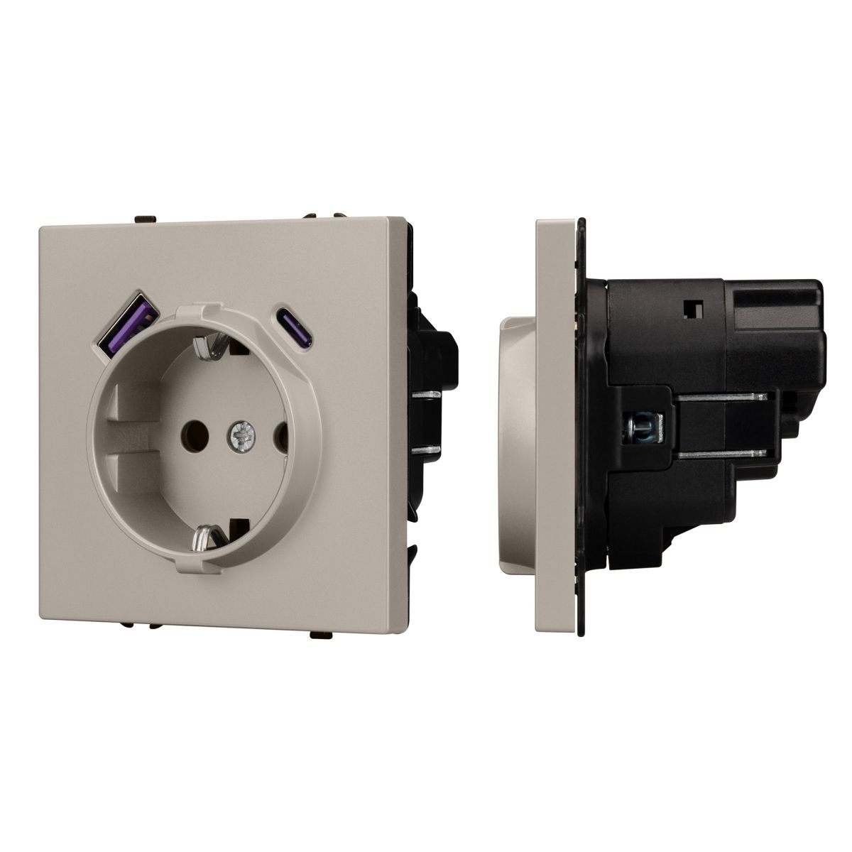 Розетка зк со шторками с USB тип А+С софт-тач кашемир Arlight SCT-MUAC-SFPL-CA (250V, 16A) 059444(1) в #REGION_NAME_DECLINE_PP#