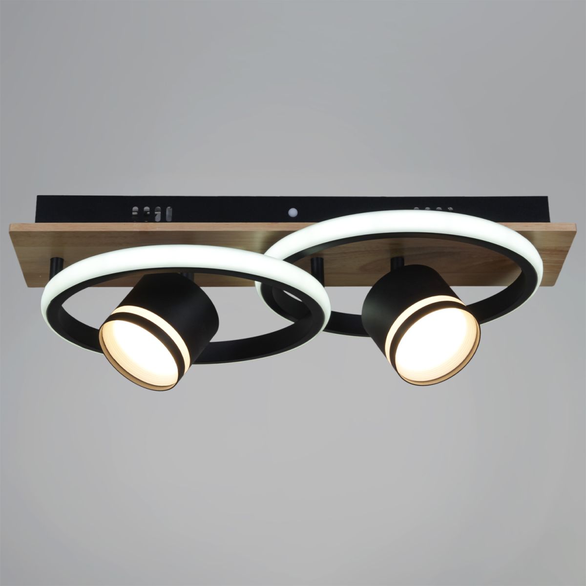 Потолочный светильник Reluce 29560-0.3-2+2 BK+WOOD в Санкт-Петербурге