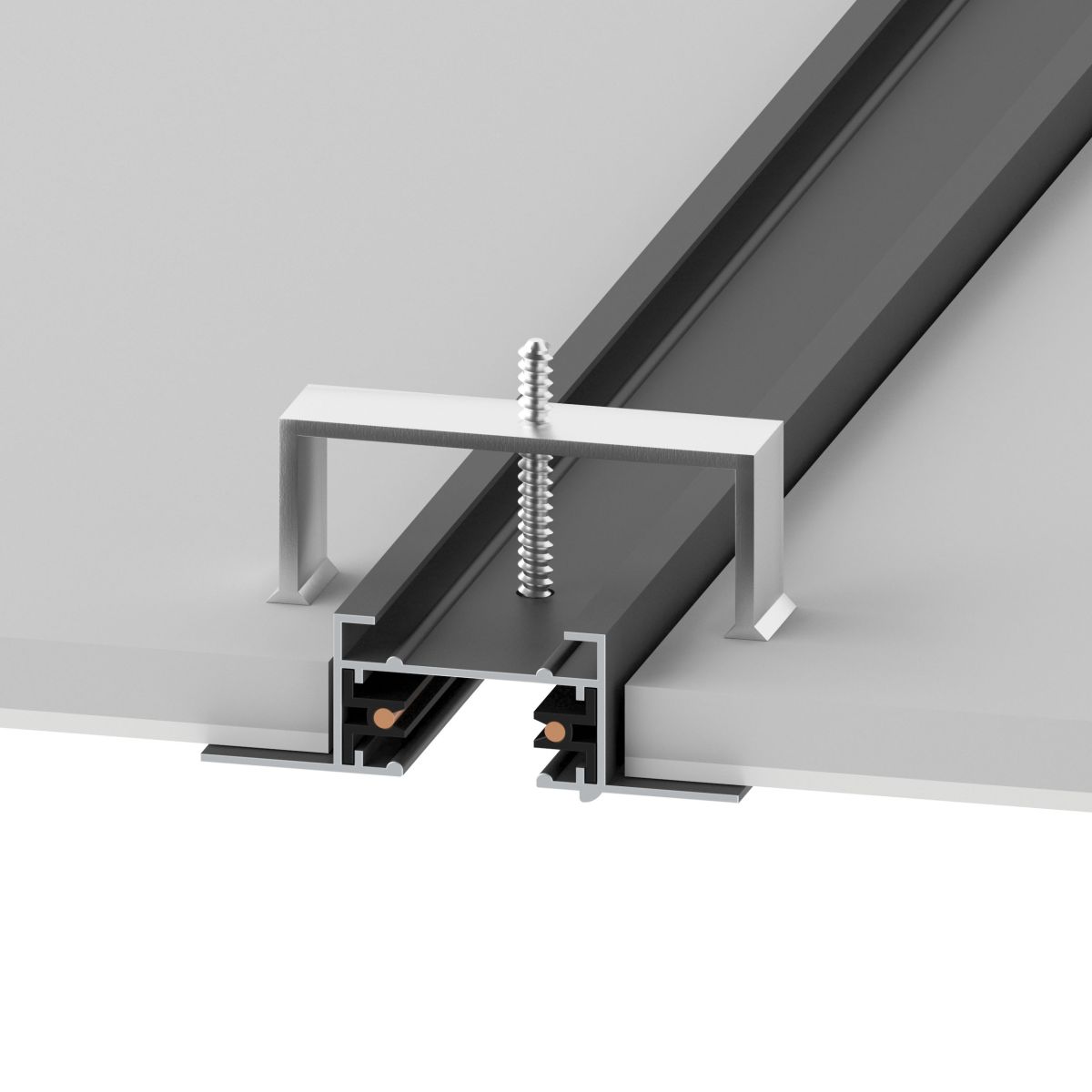 Фиксирующая скоба для 2-контактных встраиваемых треков 50102X, 50103X Barra Lightstar 501000 в Санкт-Петербурге