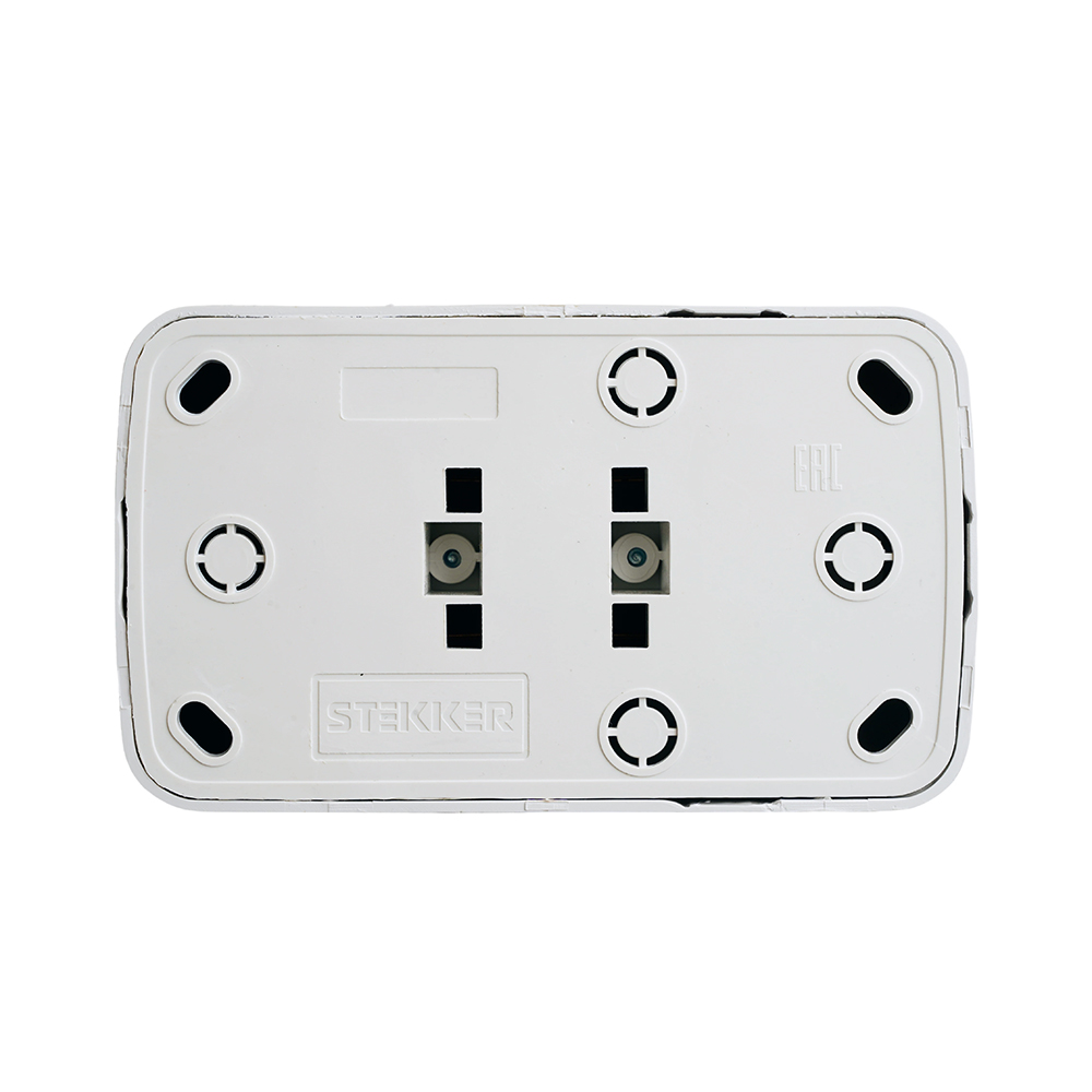Розетка накладная 2-местная Stekker Basic PST10-502-20 50075 в Санкт-Петербурге
