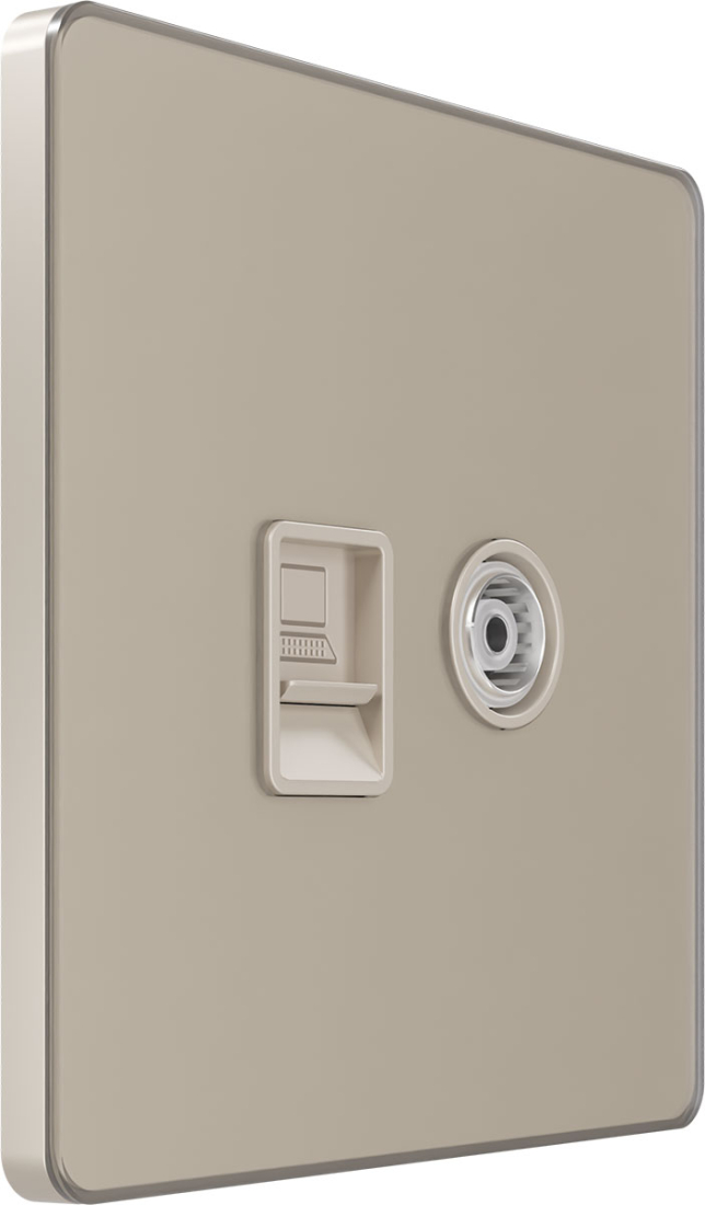 Розетка информационная TV/FM и RJ-45 кат.5е Systeme Electric Systeme Infinity Песчаный берег FSE000589 в Санкт-Петербурге