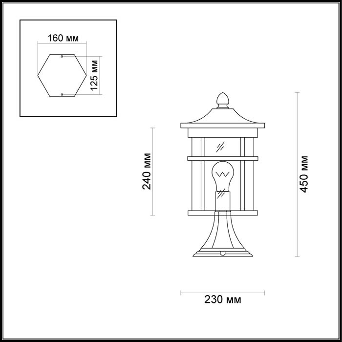 Уличный светильник Odeon Light Virta 4044/1B в Санкт-Петербурге