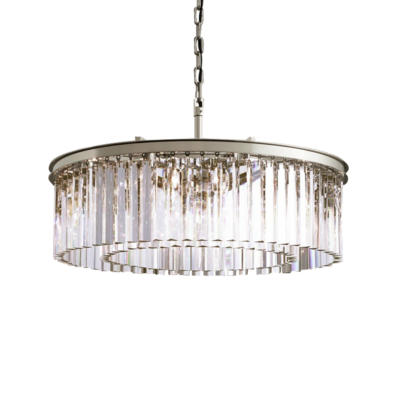 Подвесная люстра Delight Collection 1920s Odeon KR0387P-10B chrome/clear в Санкт-Петербурге