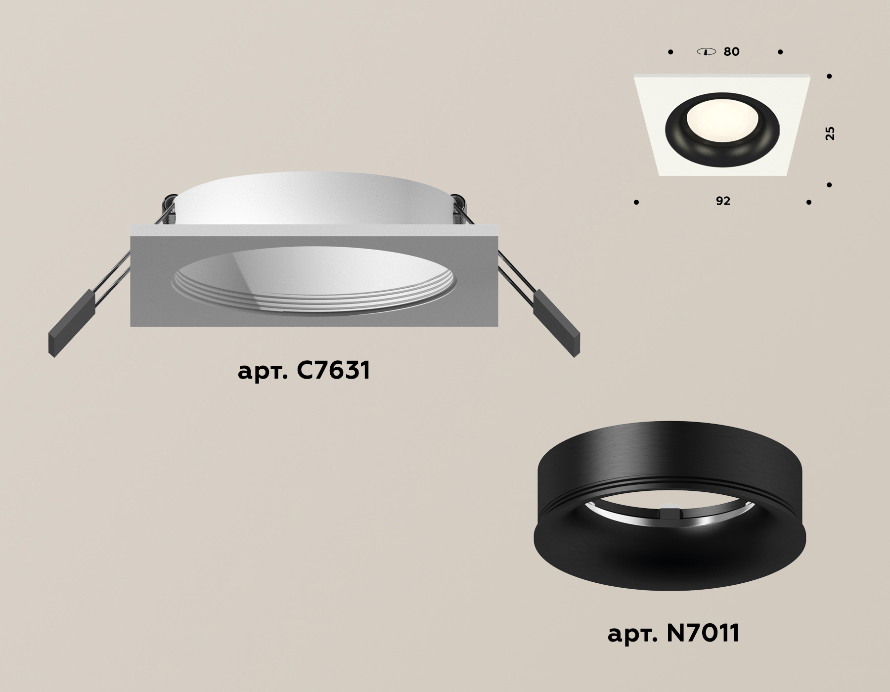 Встраиваемый светильник Ambrella Light Techno XC7631002 (C7631, N7011) в Санкт-Петербурге