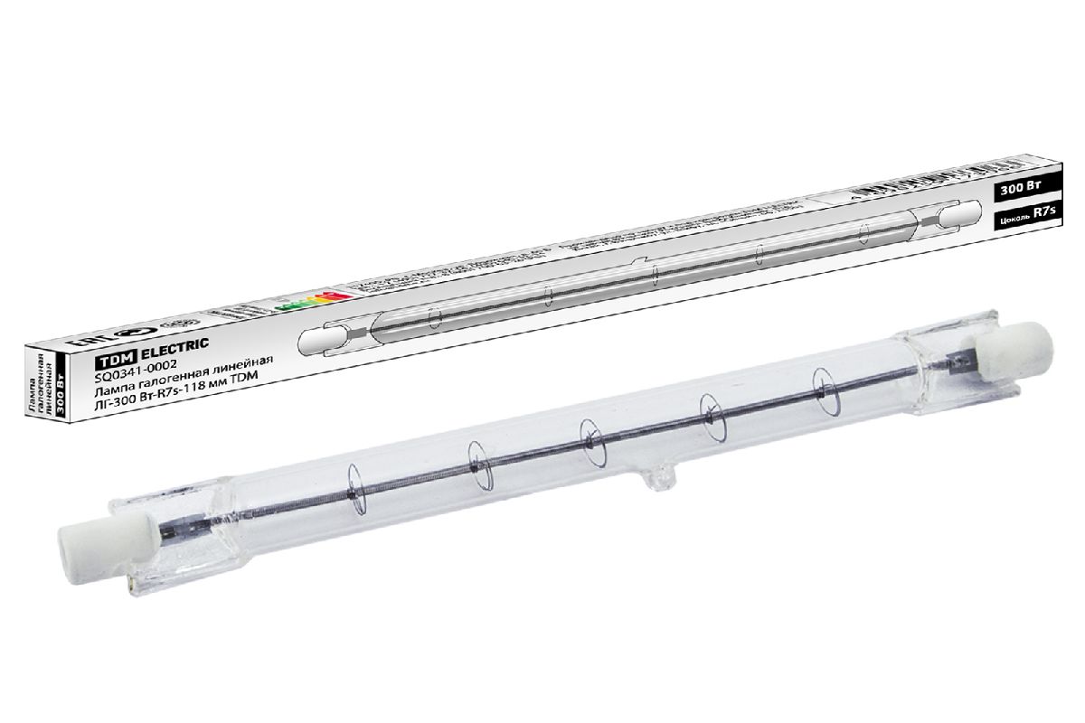 Лампа галогенная TDM Electric R7s 300W 2900K прозрачная SQ0341-0002 в Санкт-Петербурге