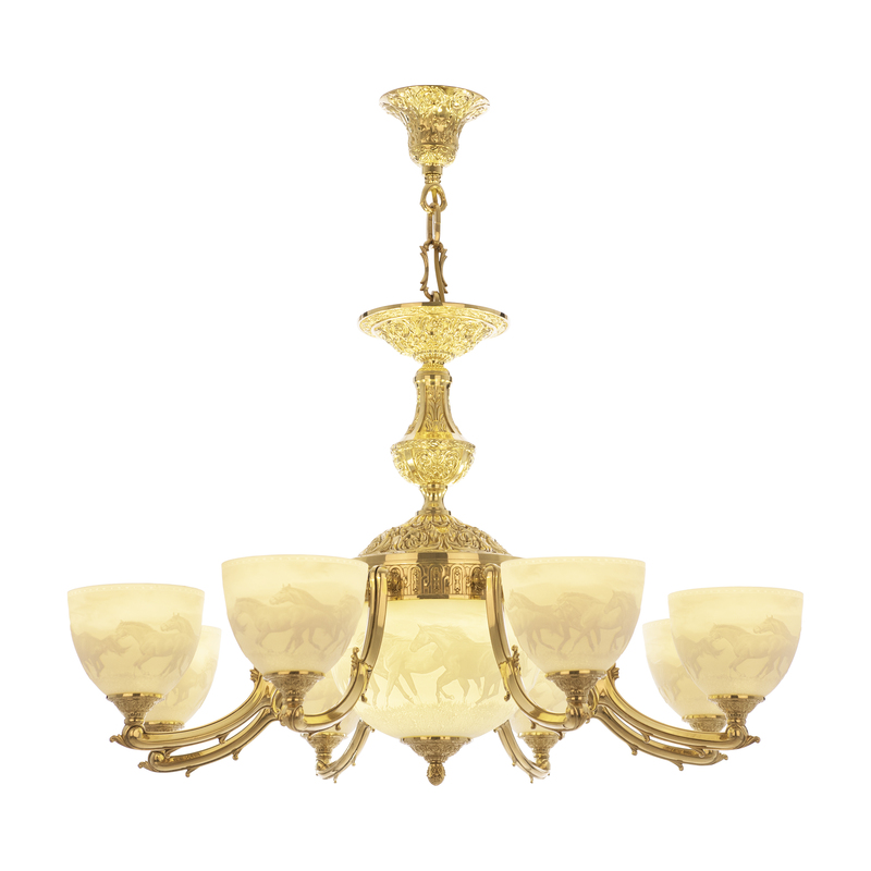 Подвесная люстра Bohemia Ivele Crystal Verona 72211P/8/210 G P1 U Horse в Санкт-Петербурге