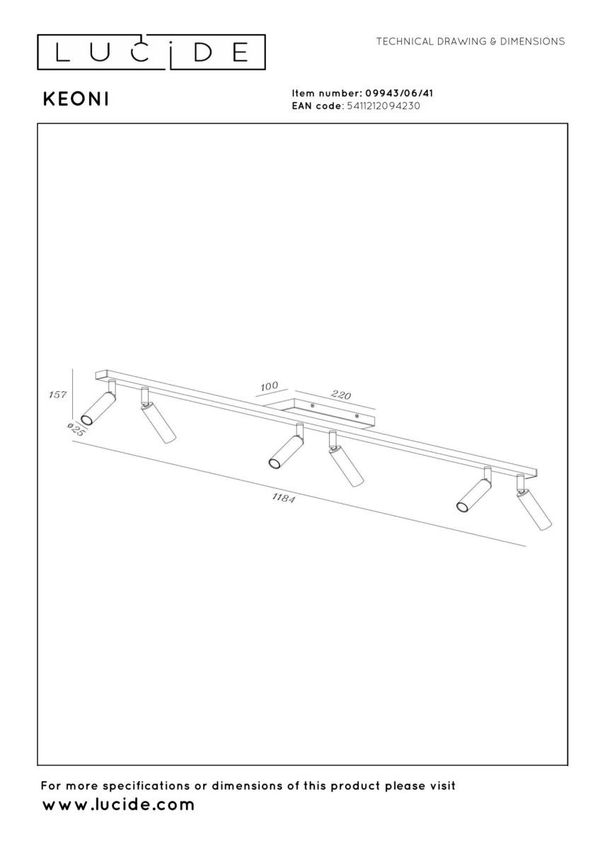 Спот Lucide Keoni 09943/06/41 в #REGION_NAME_DECLINE_PP#