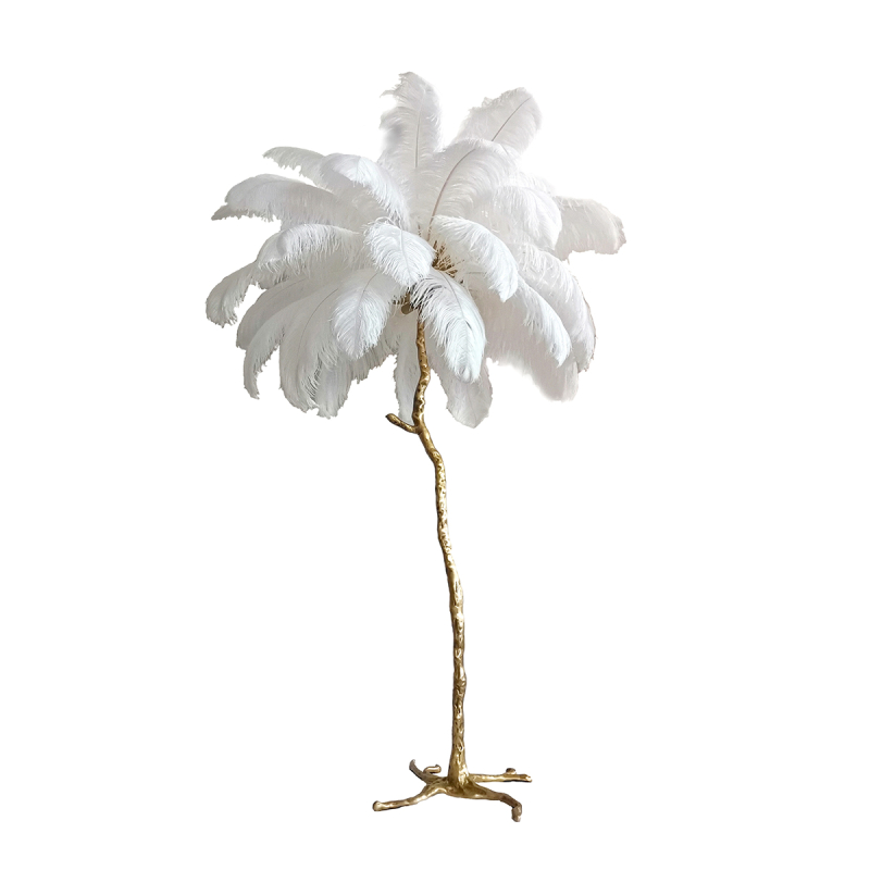 Торшер Delight Collection Ostrich Feather BRFL5014 white/antique brass в #REGION_NAME_DECLINE_PP#