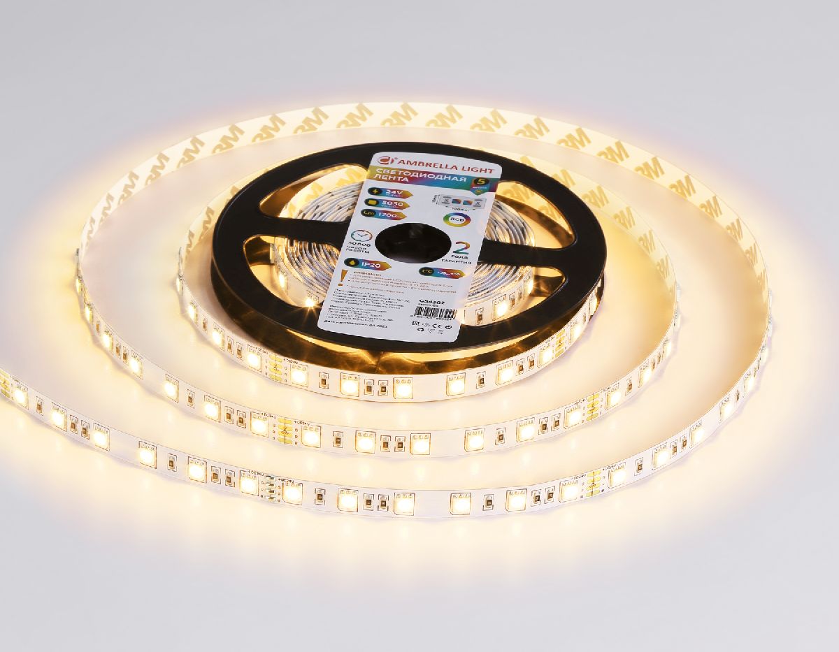 Светодиодная лента Ambrella Light LED Strip 24В 5050 14,4Вт/м RGB 5м IP20 GS4302 в Санкт-Петербурге