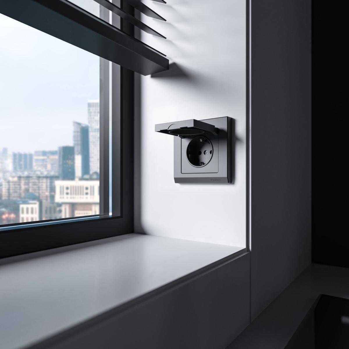 Розетка с защитной крышкой Werkel 4690389213182 W1171264 a069592 в Санкт-Петербурге