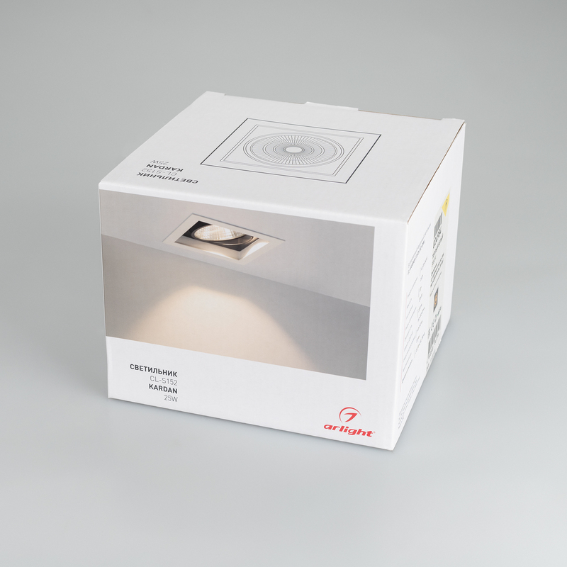 Встраиваемый светильник Arlight CL-KARDAN-S152x152-25W Warm3000 (BK-BK, 30 deg) 037030 в Санкт-Петербурге