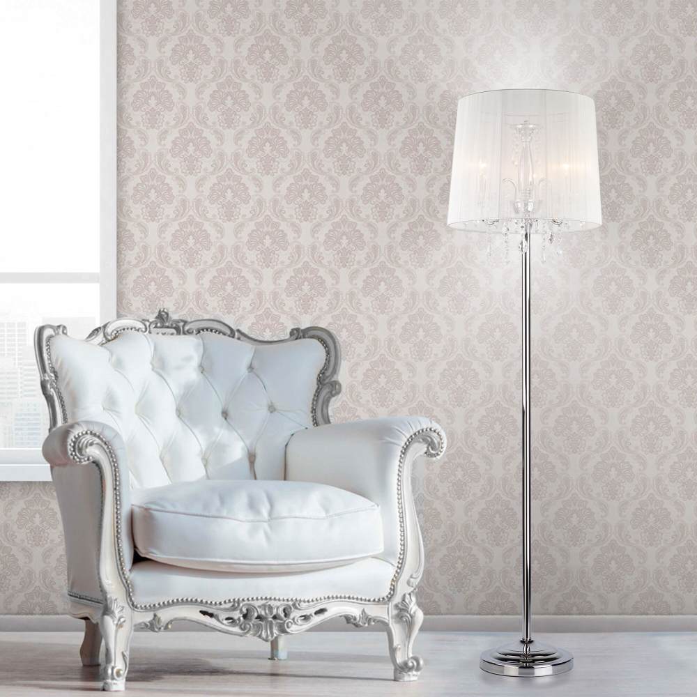 Торшер Eurosvet 2045/3F хром/белый в Санкт-Петербурге