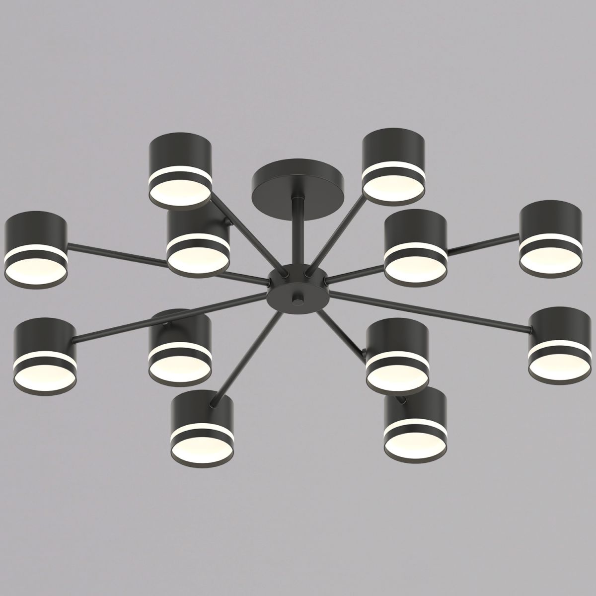 Люстра на штанге Reluce 89730-0.3-12 GX53 BK в Санкт-Петербурге