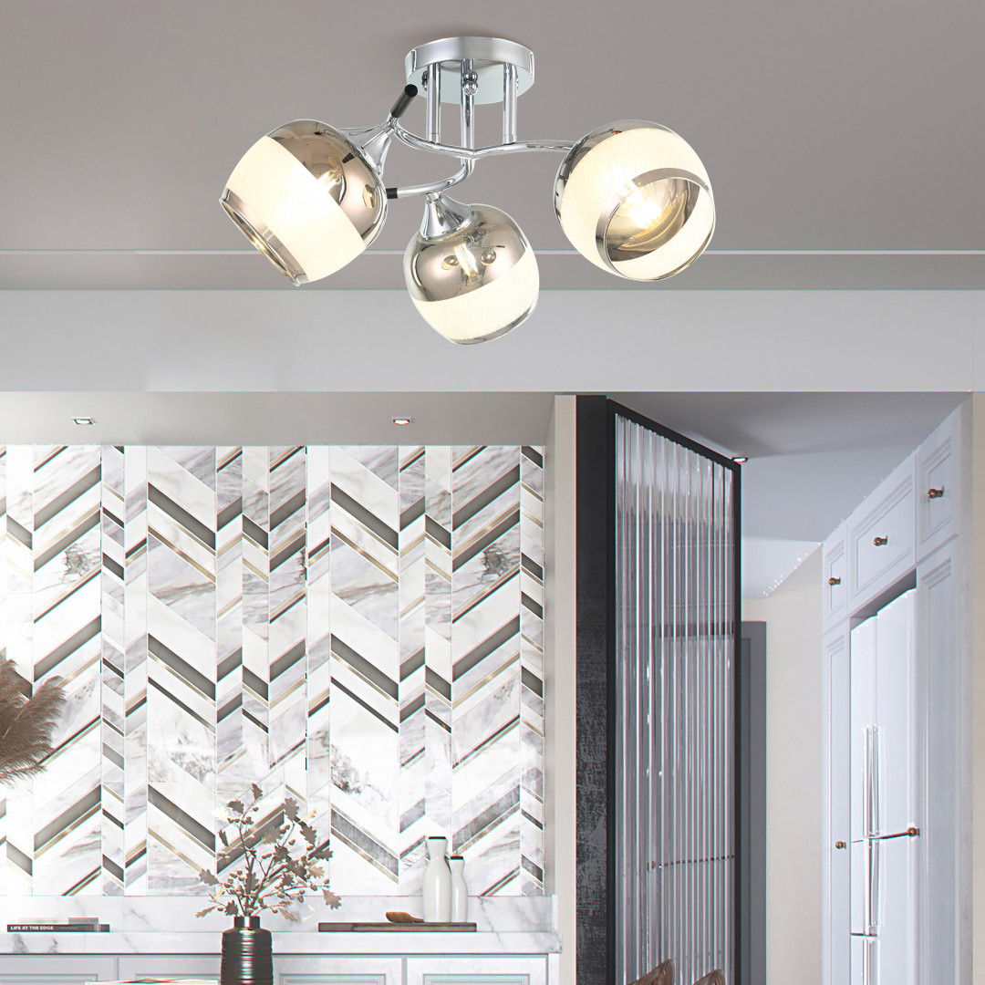 Потолочная люстра Arte Milano Amalfi 325985/3 CR+BK в Санкт-Петербурге